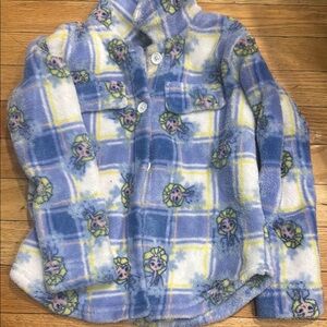 Disney Blue and White Button Down Jacket